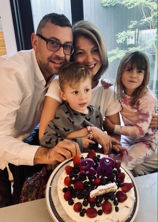 Katerina Nitsou and her family today