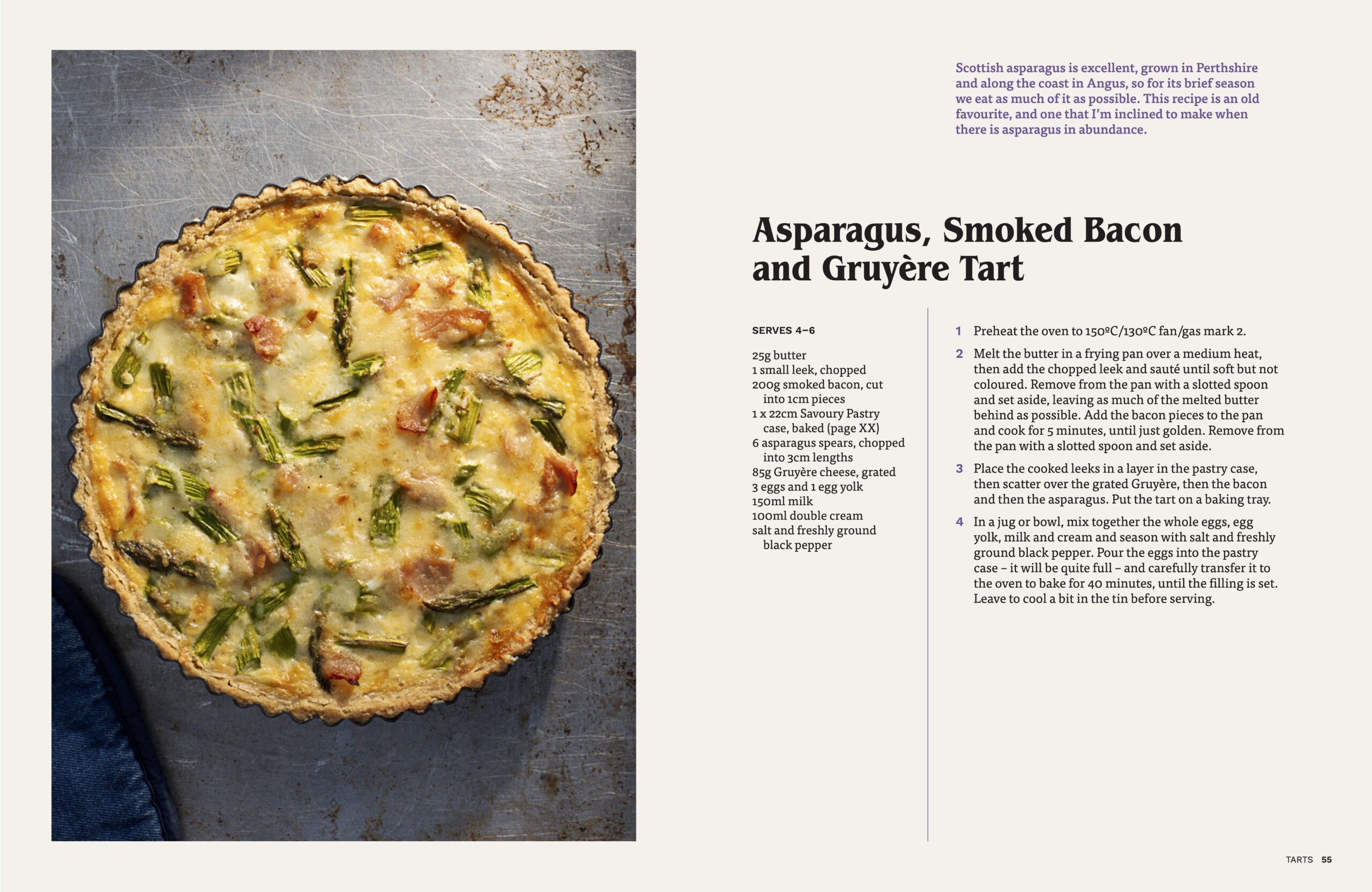 Asparagus tart recipe